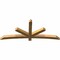 Ekena Millwork Alberta Rough Sawn Timber Gable Bracket, Western Red Cedar, 84"W x 35"H x 4"D x 4"F, 10/12 Pitch GBW084X35X0404ALB00RWR - alternate 2